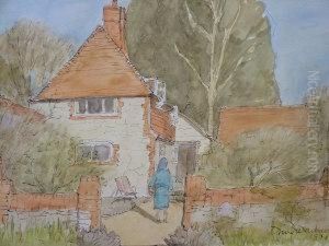 Figure By A Cottage by Joseph Durham