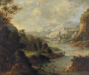 Idyllische Flusslandschaft.