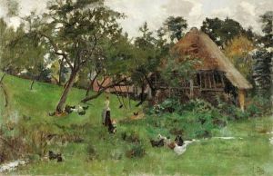 A Summer Farmyard by Auguste Durst