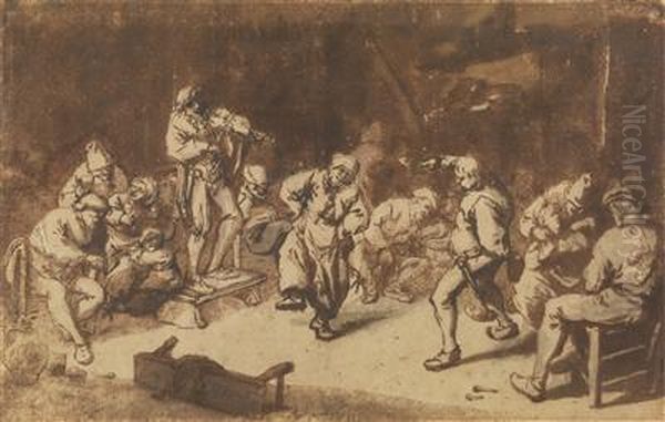 Dancing Peasants In A Tavern - view 1