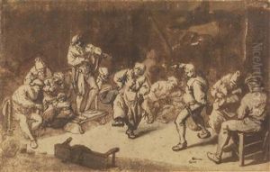 Dancing Peasants In A Tavern