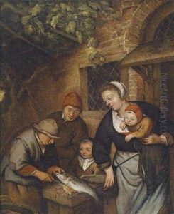 At The Fishmonger""""""""s by Cornelis Dusart
