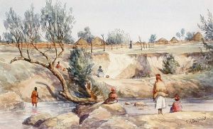 Figures In African Landscapes by John Fred. Harrison Dutton