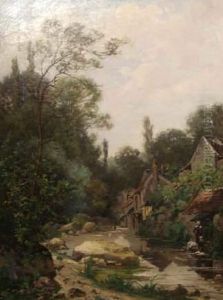 Laveuses Sur L'aven A Pont Aven by Henri Dutzschold