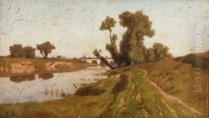 Paysage De Campagne by Etienne Duval