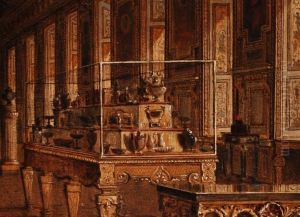 Blick In Die Apollogalerie Des Louvre by Victor Duval
