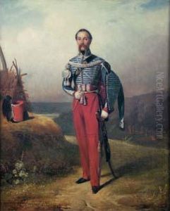 Portrait D'un Militaire Dans Un Paysage by Jules-Alexandre Duval-Lecamus