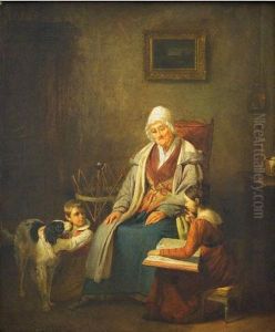 Interior Con Ninos by Pierre Duval-Lecamus