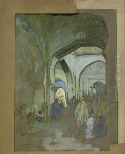 Ruelle Animee Au Maroc by Charles Duvent