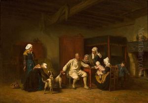 Escena Familiar by Theophile-Emmanuel Duverger