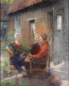 Mittags Im Garten by Carl Duxa