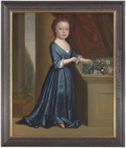Portrait Of A Young Girl In A Blue Dress