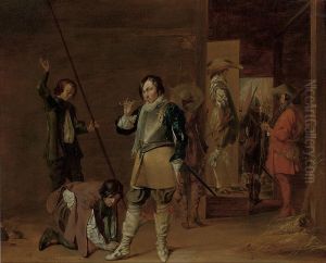 A Guardroom Interior With The Call To Arms by Willem Cornelisz. Duyster