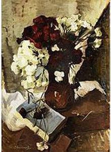 Stilleben Mit Blumen by Tit Jokovlevic Dvornikov