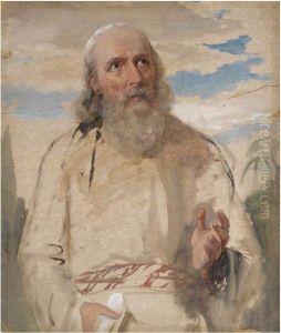 Study Of A Saint For The Fresco In All Saint's Margaret Street by William Dyce