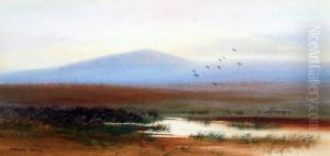 Two Landscape Views Depicting Dartmoor by William Henry Dyer