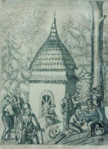 Budowa Kapliczki by Kazimierz Dzielinski
