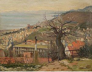Veduta Di Trieste Con Miramare by Alexander Dzigursky