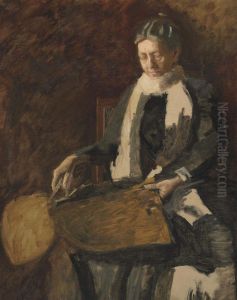 Portrait Of Mrs. Joseph W. Drexel by Thomas Cowperthwait Eakins