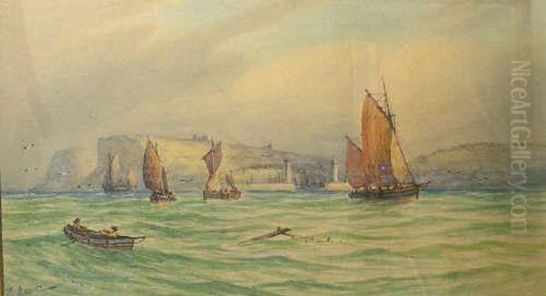 Fishing Boats Off Whitby - view 1