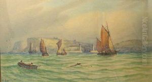Fishing Boats Off Whitby by Joseph Eaman