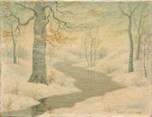 ''winter Scene In Cinncinnati by John Franklin Earhart