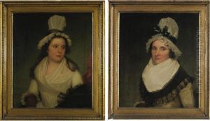 Frances Hortin And Her Sister: A Pair Of Portraits by James Earl
