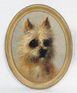 Head Of A Terrier by Maud Earl