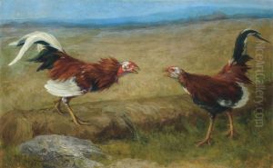 The Cock-fight by Maud Earl