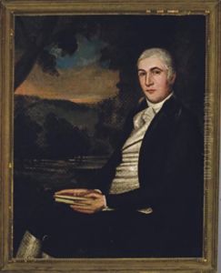 Portrait Of A Gentleman, Seated Three-quarter Length In A Landscape