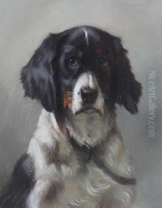 Portrait Of A Spaniel by Thomas William Earl