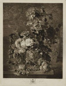 A Fruit Piece, Cabinet At Houghton by Richard Earlom