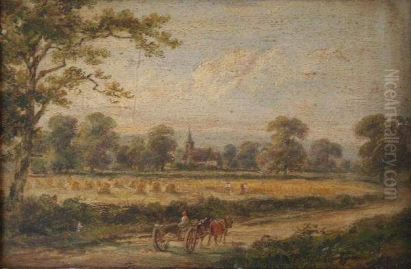 Harvest Scene With A Farmer's Cart - view 1