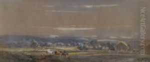 Farmer And Horses Returning Home by Henry Earp