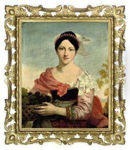 Portrait Of Mrs Charles H. Bellenden Ker, Half-length by Charles Lock Eastlake