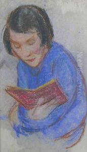 Woman Reading A Book by Mary Alexandra Bell Eastlake