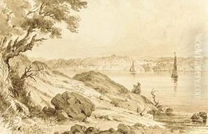 Inscription Rock At Esopus Landing On The Hudson River by Seth Eastman