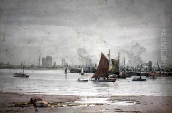 Docks Scene With Shipping - view 1