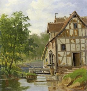 Small Watermill by Fritz Carl Werner Ebel
