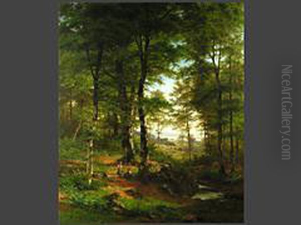 Pilzsammlerinnen Am Waldrand Vor
Tiefer Landschaft - view 1