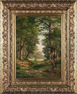Sprung Rehe Auf Sonnendurchfluteter Waldlichtung Mit Bachlauf