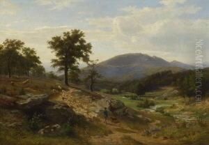 Sommerliche
Mittelgebirgslandschaft. by Fritz Carl Werner Ebel