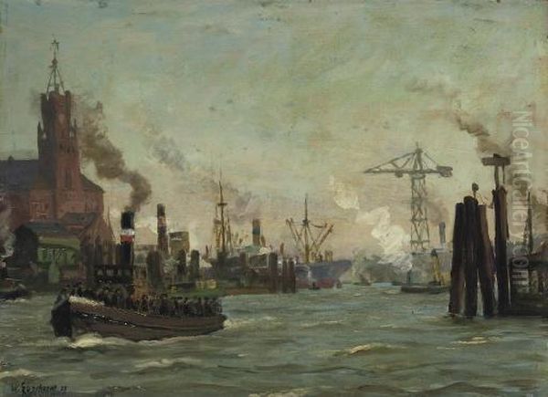 The Harbour Of Hamburg - view 1