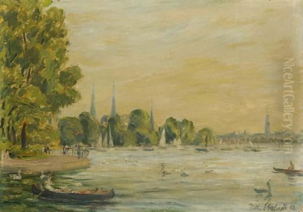 Sommer An Der Ausenalster - view 1
