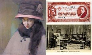 Portrait Of Ballerina Tamara Karsavina by Alfred Rudolfovich Eberling