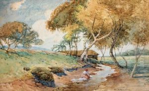 Folyopart Mosonovel by Lajos Deak Ebner