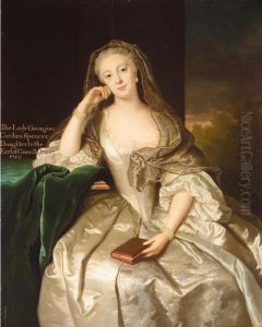 Portrait Of Lady Georgina Caroline Spencer by Eccardt, John Giles