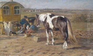 Zigeunerlager by Friedrich Eckenfelder