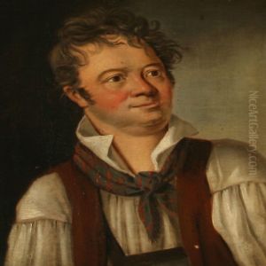 Portrait Of A The Danish Actor Hans Christian Knudsen