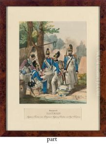 Military Uniforms Of Konigreich, From 'saemmtliche Truppen Voneuropa. Das Kaiserlich Oestreich'sche Militair' by Heinrich Ambros Eckert